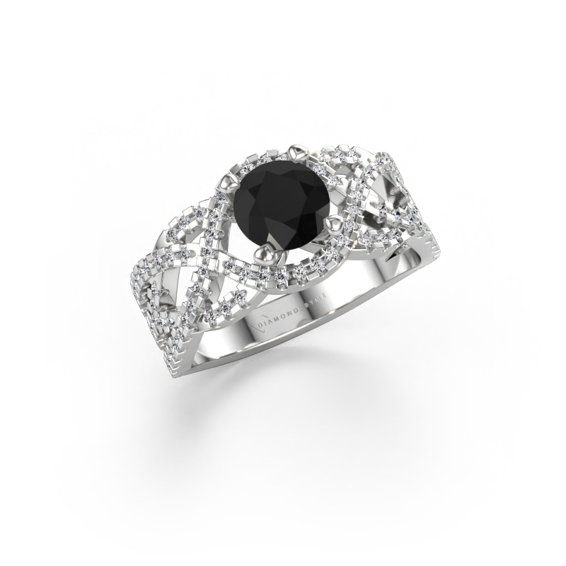 Bild av Ring Jeni 585 vitt guld Svart diamant 1.823 crt