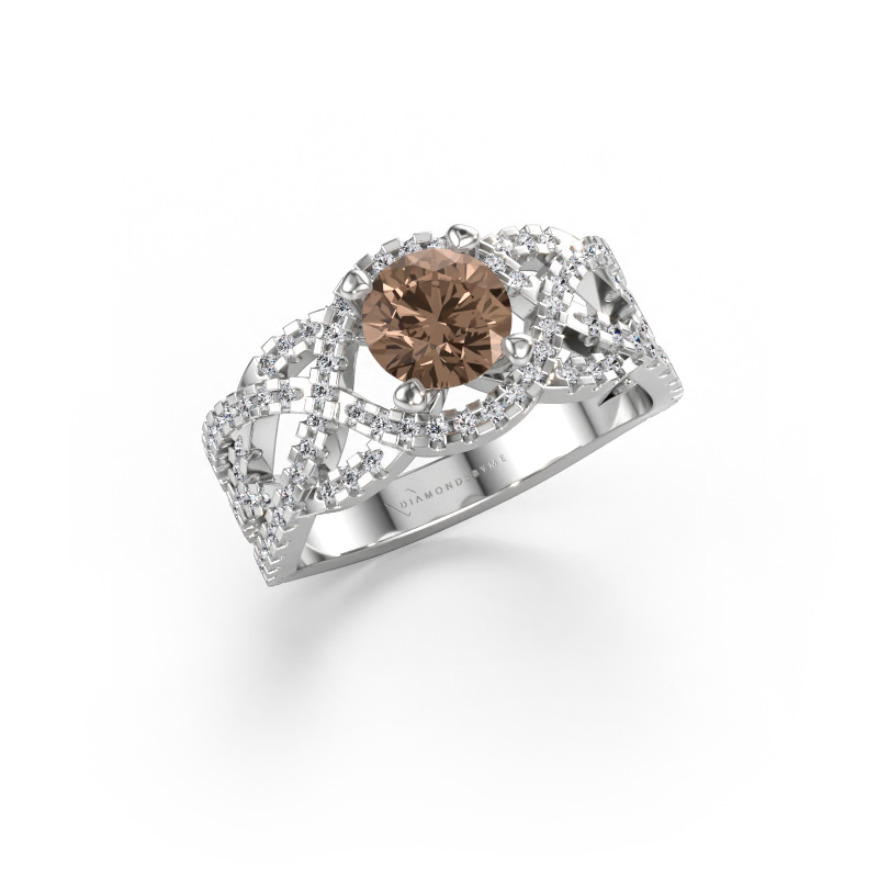 Bild av Ring Jeni 585 vitt guld Brun diamant 1.523 crt