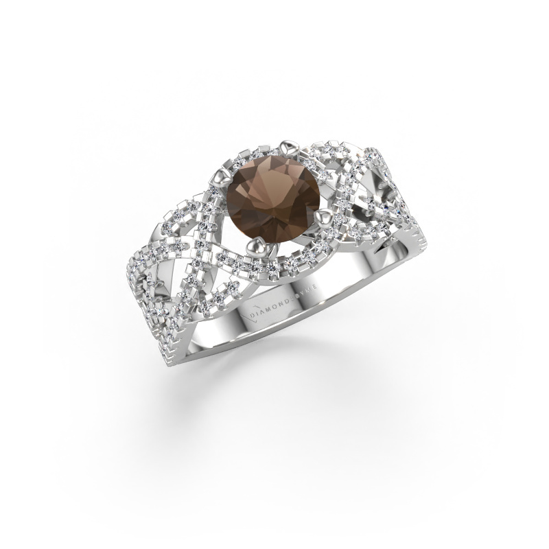 Bild av Ring Jeni 585 vitt guld Rökkvarts 6.5 mm