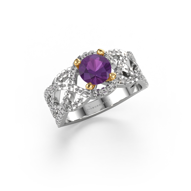 Bild von Ring Jeni 585 Weißgold Amethyst 6.5 mm