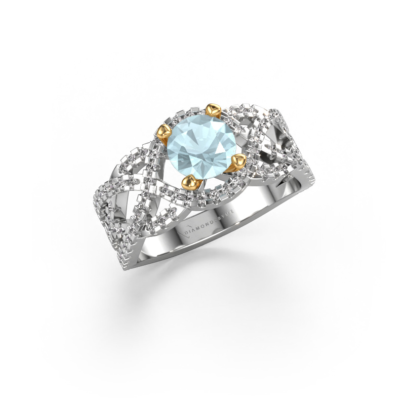 Image of Ring Jeni 585 white gold Aquamarine 6.5 mm