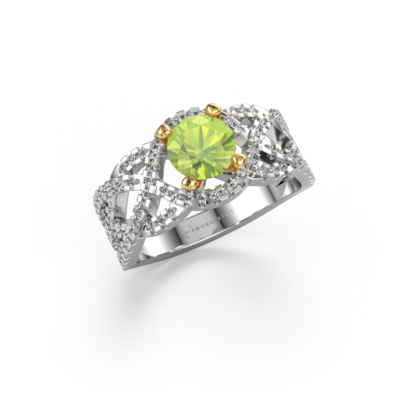 Image of Ring Jeni 585 white gold Peridot 6.5 mm