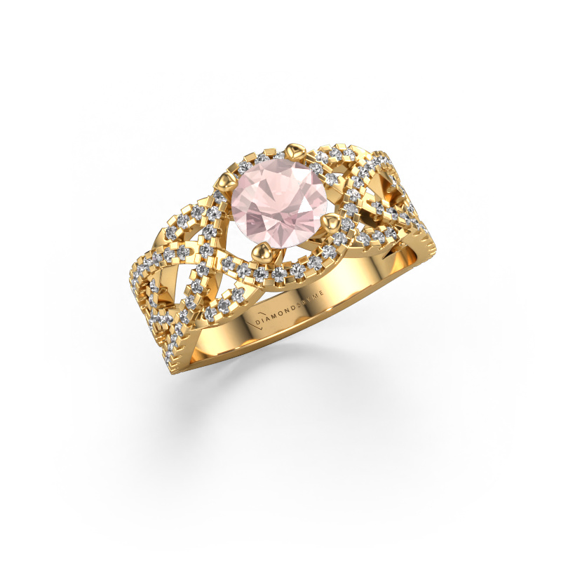 Image of Ring Jeni 585 gold Morganite champagne 6.5 mm