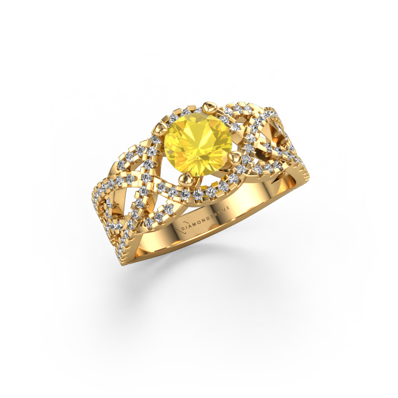 Image of Ring Jeni 585 gold Yellow sapphire 6.5 mm