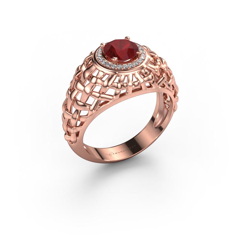 Bild von Pinky Ring Jens 585 Roségold Rubin 6.5 mm