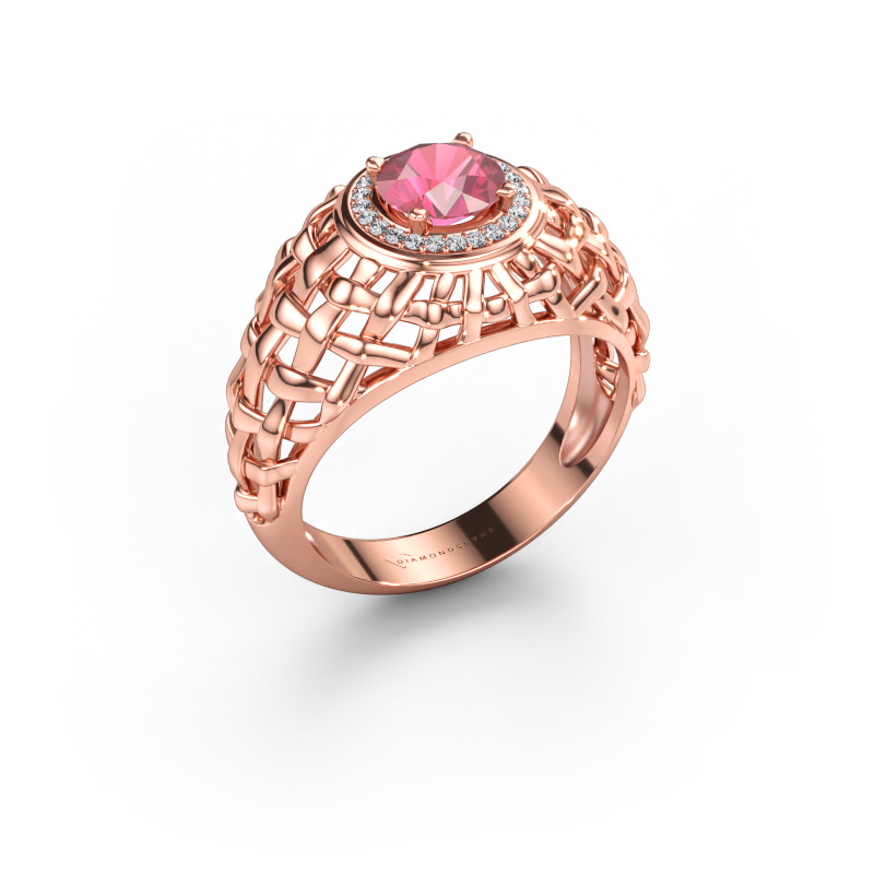 Immagine di Anello da mignolo Jens 585 oro rosa Tormalina rosa 6.5 mm