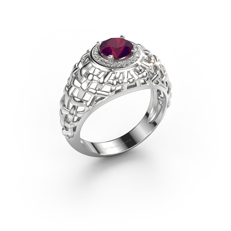 Image of Pinky ring Jens 585 white gold Rhodolite 6.5 mm