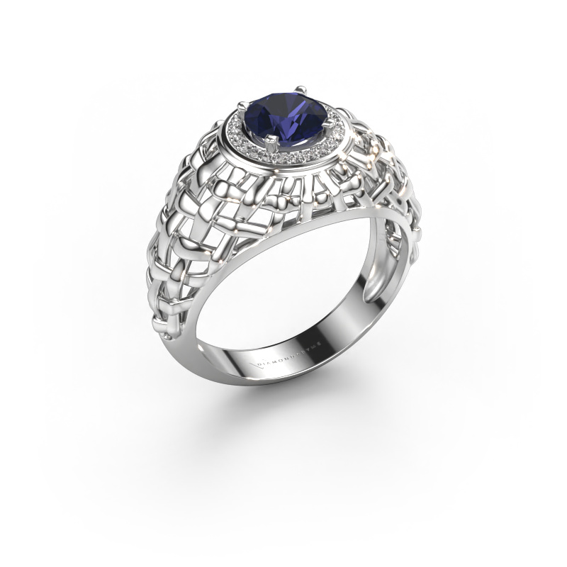 Image of Pinky ring Jens 585 white gold Sapphire 6.5 mm