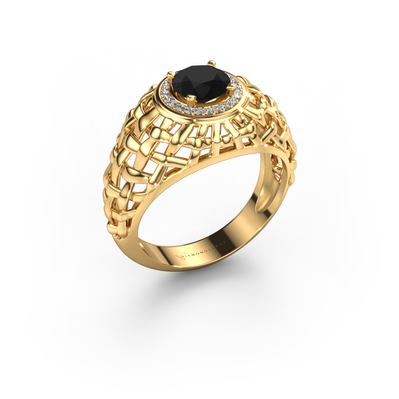 Bild von Pinky Ring Jens 585 Gold Schwarz Diamant 1.42 crt