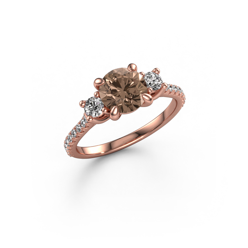 Bild von Verlobungsring Jesica 585 Roségold Braun Diamant 1.580 crt