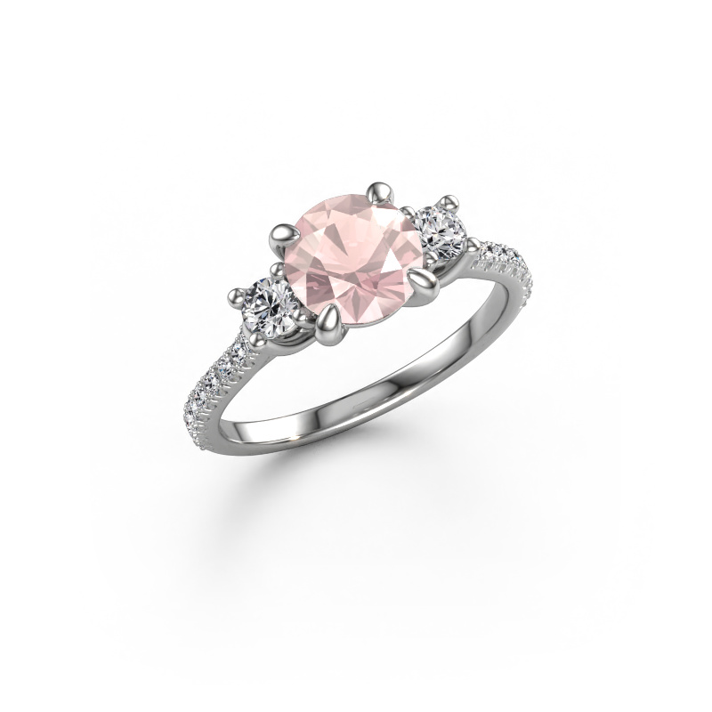 Image of Engagement ring Jesica 950 platinum Morganite champagne 6.8 mm