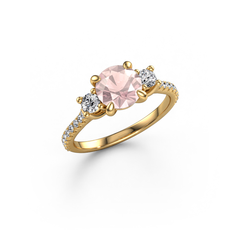 Image of Engagement ring Jesica 585 gold Morganite champagne 6.8 mm