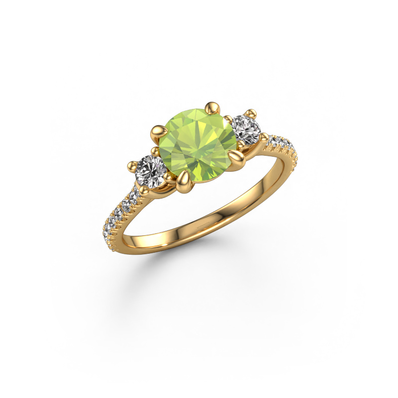 Bild von Verlobungsring Jesica 585 Gold Peridot 6.8 mm