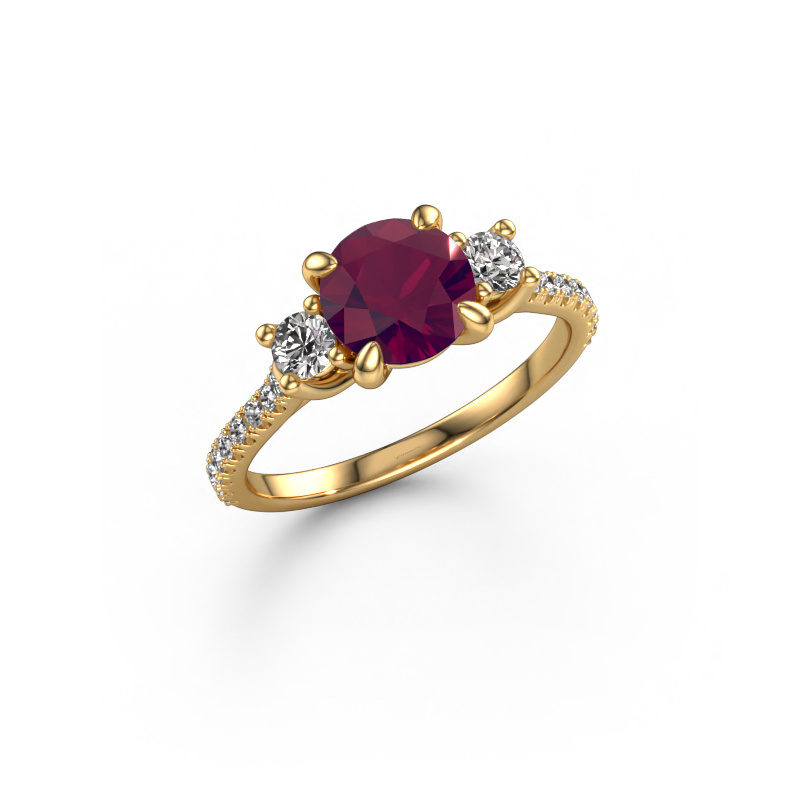 Bild von Verlobungsring Jesica 585 Gold Rhodolit 6.8 mm