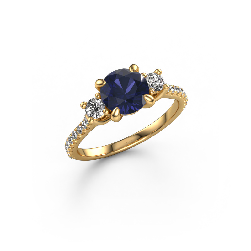 Bild von Verlobungsring Jesica 585 Gold Saphir 6.8 mm