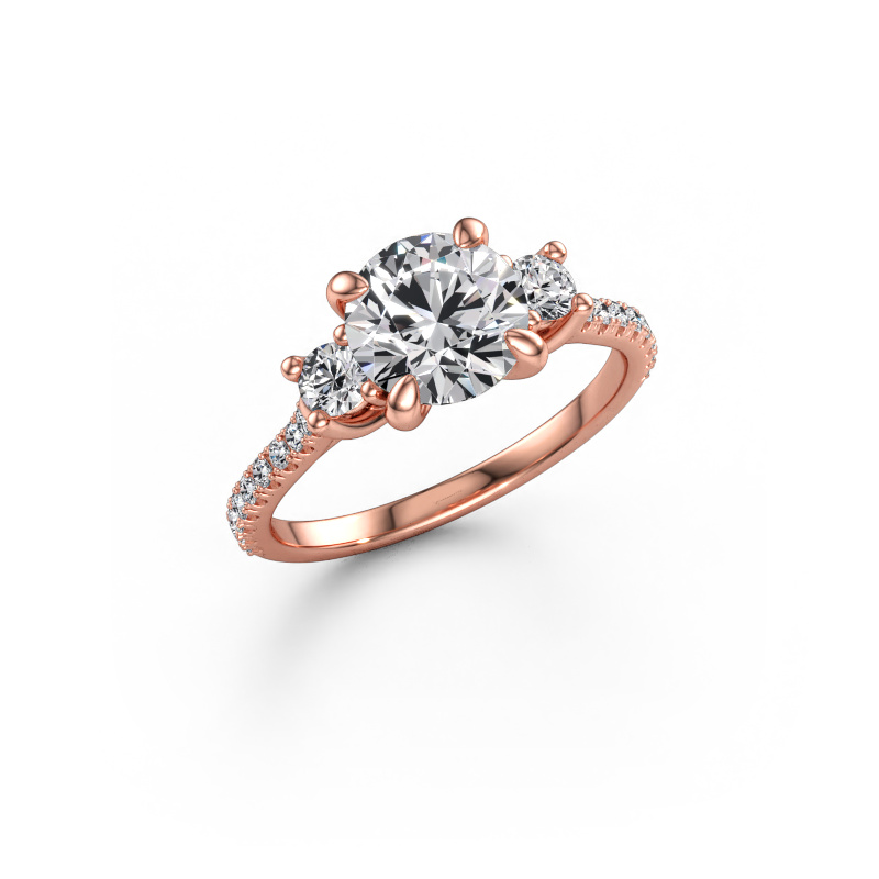 Bild av Förlovningsring Jesica 585 roséguld Labbodlad diamant 1.88 crt
