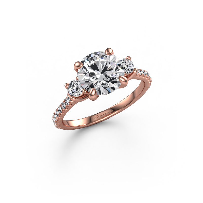 Bild von Verlobungsring Jesica 585 Roségold Lab-grown Diamant 2.38 crt