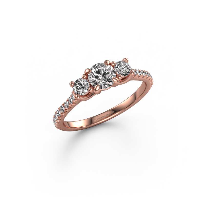 Bild von Verlobungsring Jesica 585 Roségold Diamant 0.78 crt