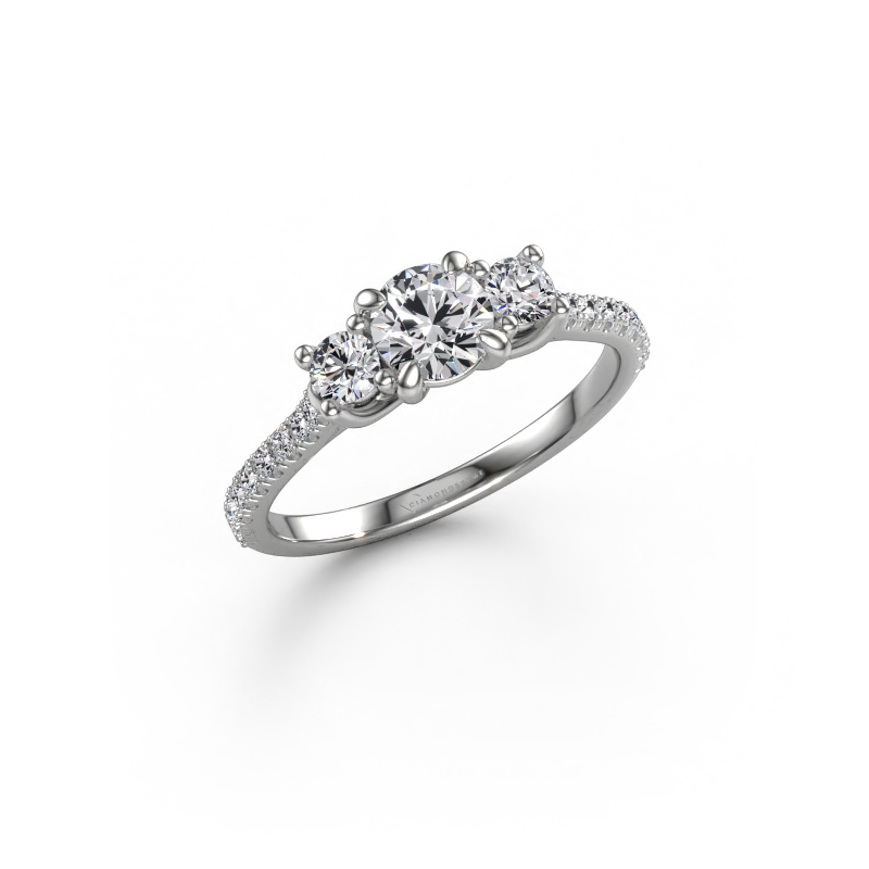 Image of Engagement ring Jesica 585 white gold Diamond 0.880 crt