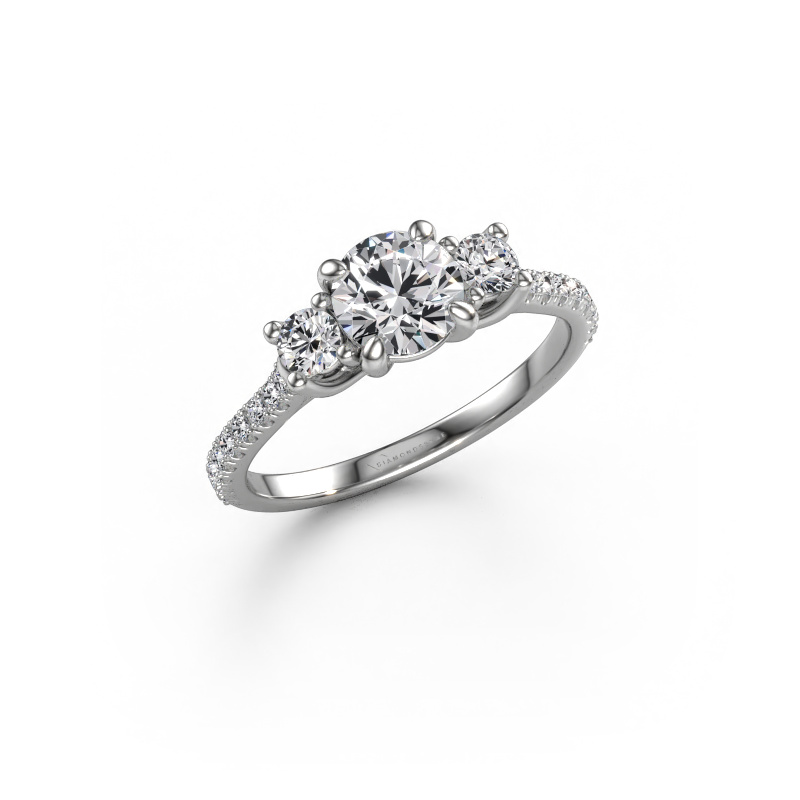 Image of Engagement ring Jesica 585 white gold Diamond 1.080 crt