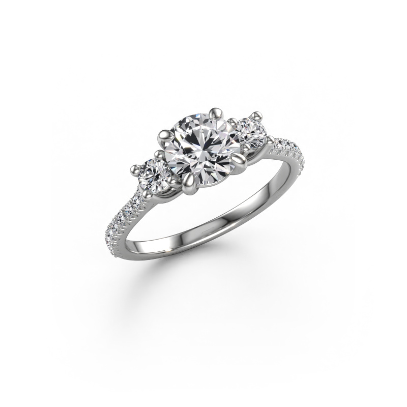 Image of Engagement ring Jesica 950 platinum Diamond 1.38 crt
