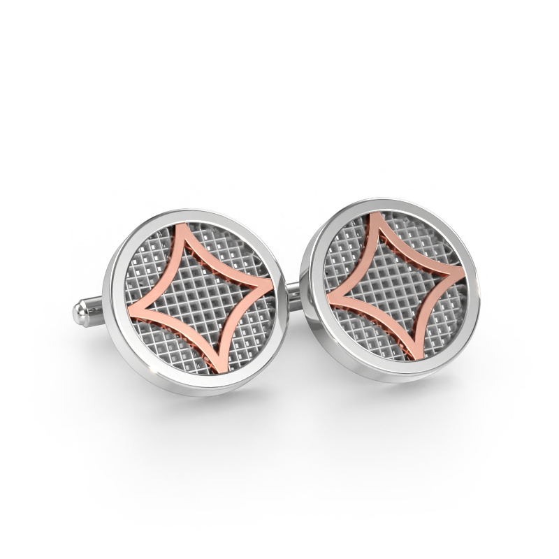Image of Cufflinks Jesper 585 white gold