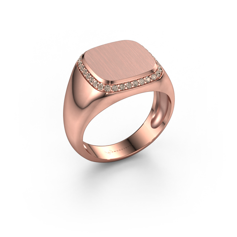 Image de Bague pour homme Jesse 1 585 or rose Diamant brun 0.255 crt
