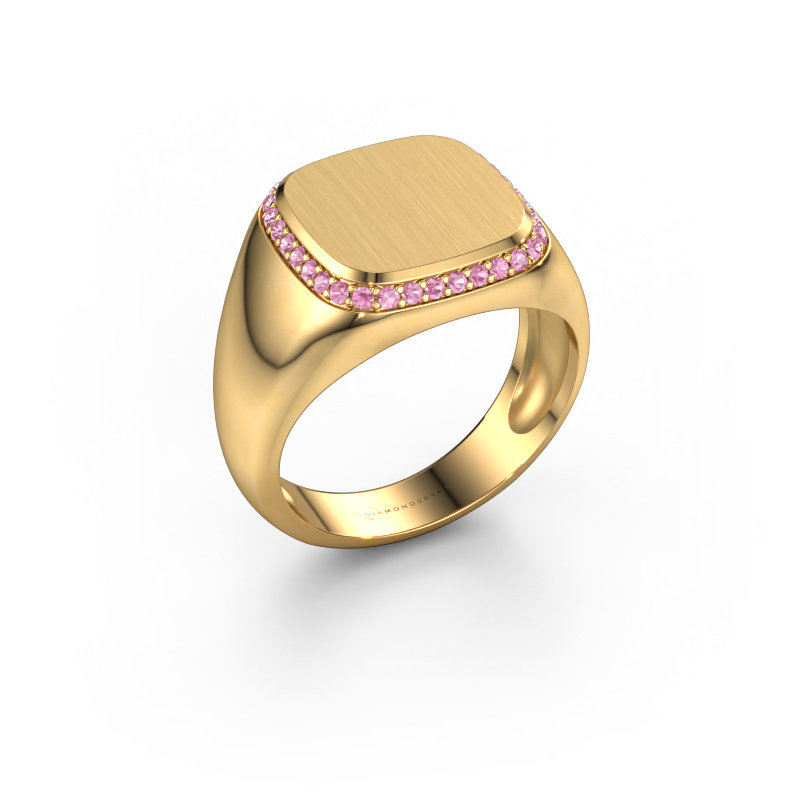 Image of Men's ring Jesse 1 585 gold Pink sapphire 1.2 mm