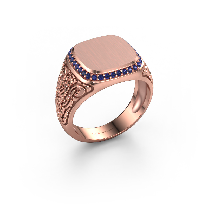 Image of Men's ring Jesse 2 585 rose gold Sapphire 1.2 mm