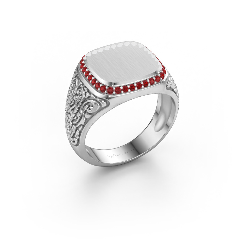 Image of Men's ring Jesse 2 585 white gold Ruby 1.2 mm