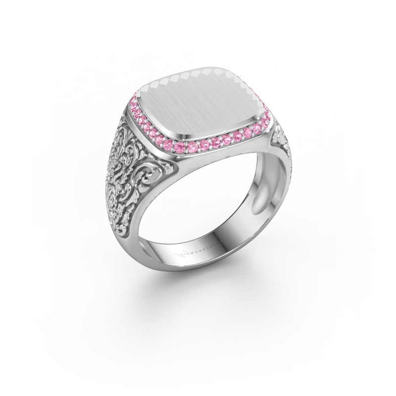 Image of Men's ring Jesse 2 950 platinum Pink sapphire 1.2 mm
