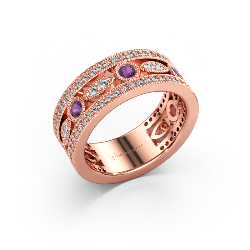 Bild av Ring Jessica 585 roséguld Ametist 2.5 mm