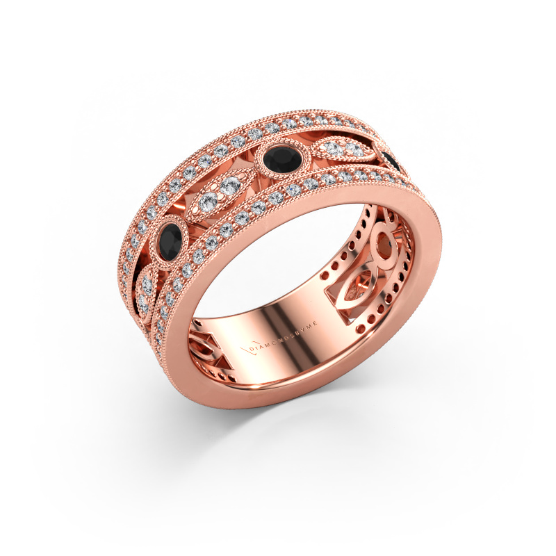 Bild av Ring Jessica 585 roséguld Svart diamant 0.924 crt