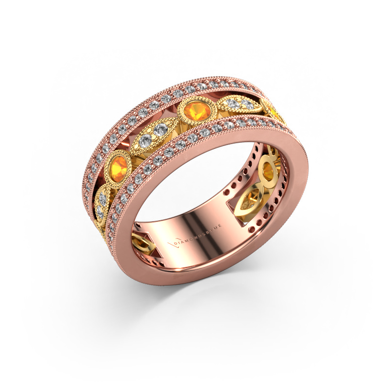 Image of Ring Jessica 585 rose gold Citrin 2.5 mm