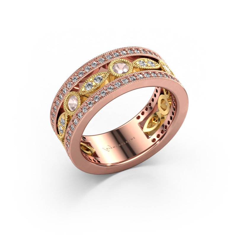 Image of Ring Jessica 585 rose gold Morganite champagne 2.5 mm