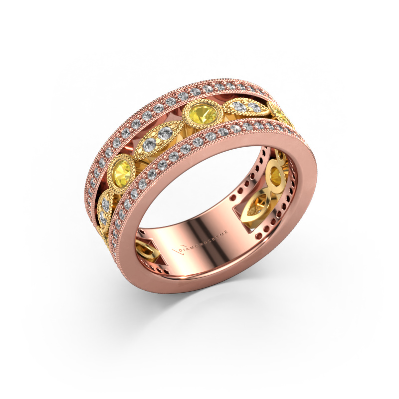 Image of Ring Jessica 585 rose gold Yellow sapphire 2.5 mm