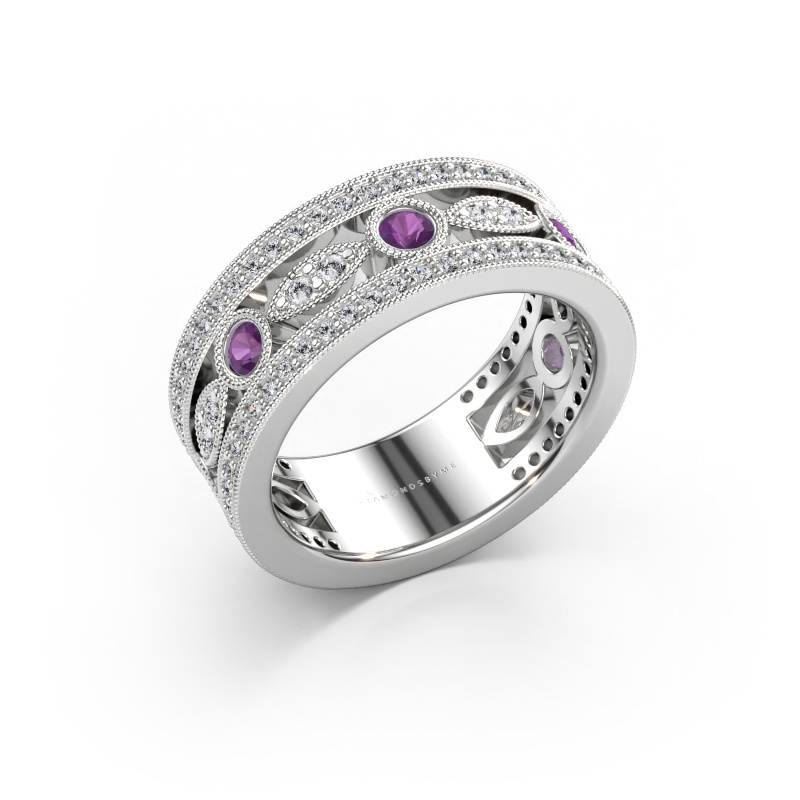 Immagine di Anello Jessica 585 oro bianco Ametista 2.5 mm