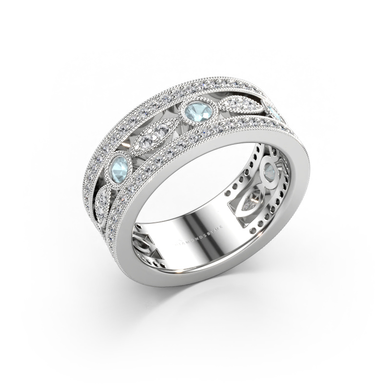 Bild av Ring Jessica 585 vitt guld Akvamarin 2.5 mm