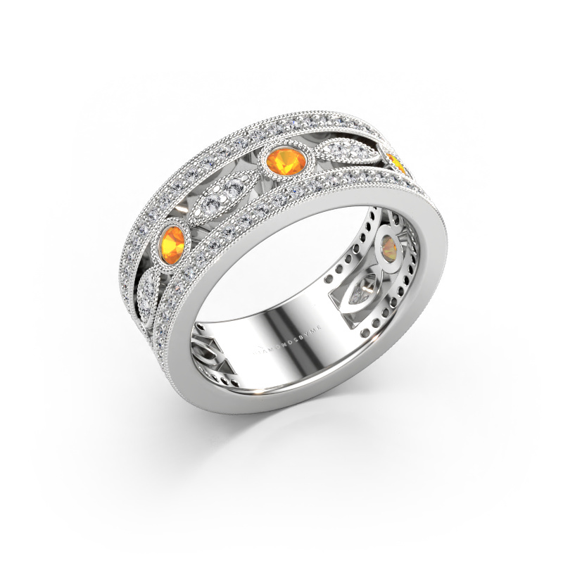 Bild von Ring Jessica 585 Weißgold Citrin 2.5 mm