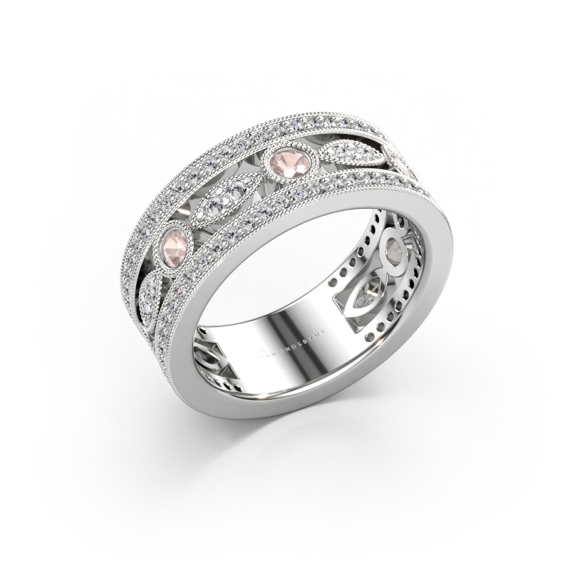 Immagine di Anello Jessica 585 oro bianco Morganite champagne 2.5 mm