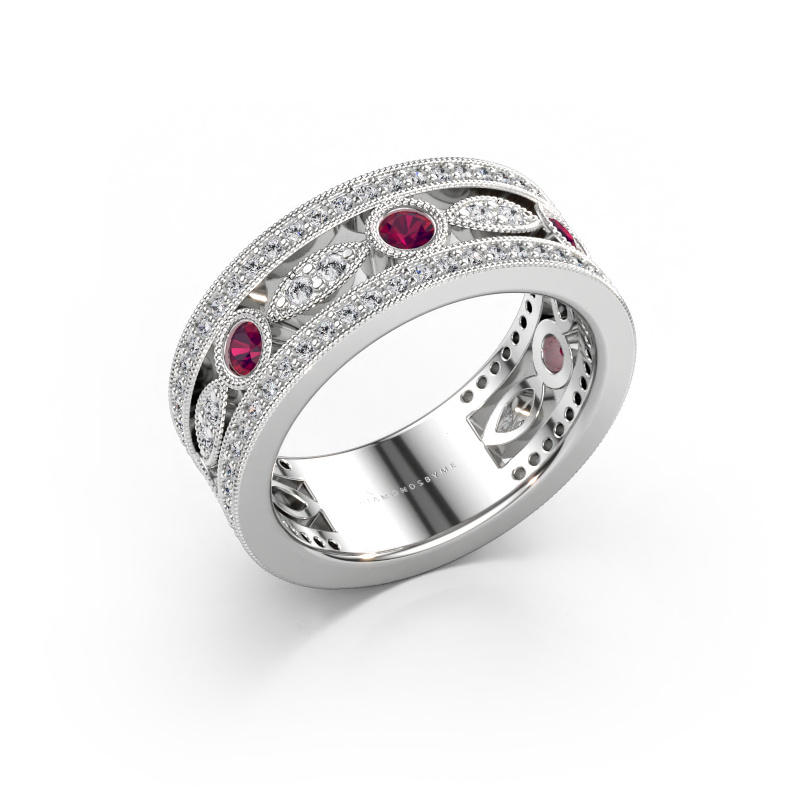 Bild av Ring Jessica 585 vitt guld Rodolit 2.5 mm