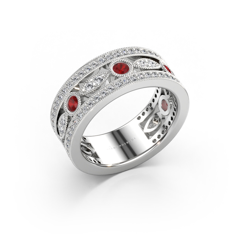 Immagine di Anello Jessica 585 oro bianco Rubino 2.5 mm