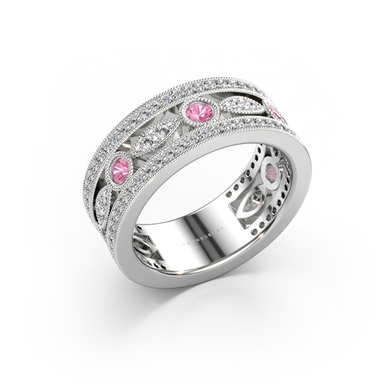 Bild av Ring Jessica 585 vitt guld Rosa safir 2.5 mm