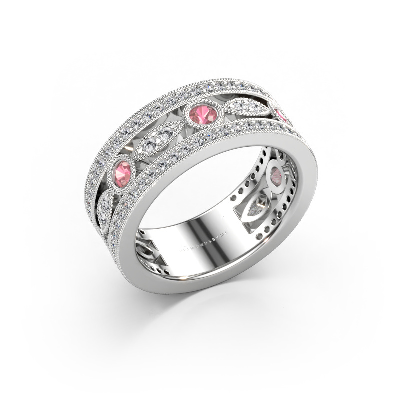 Immagine di Anello Jessica 585 oro bianco Tormalina rosa 2.5 mm