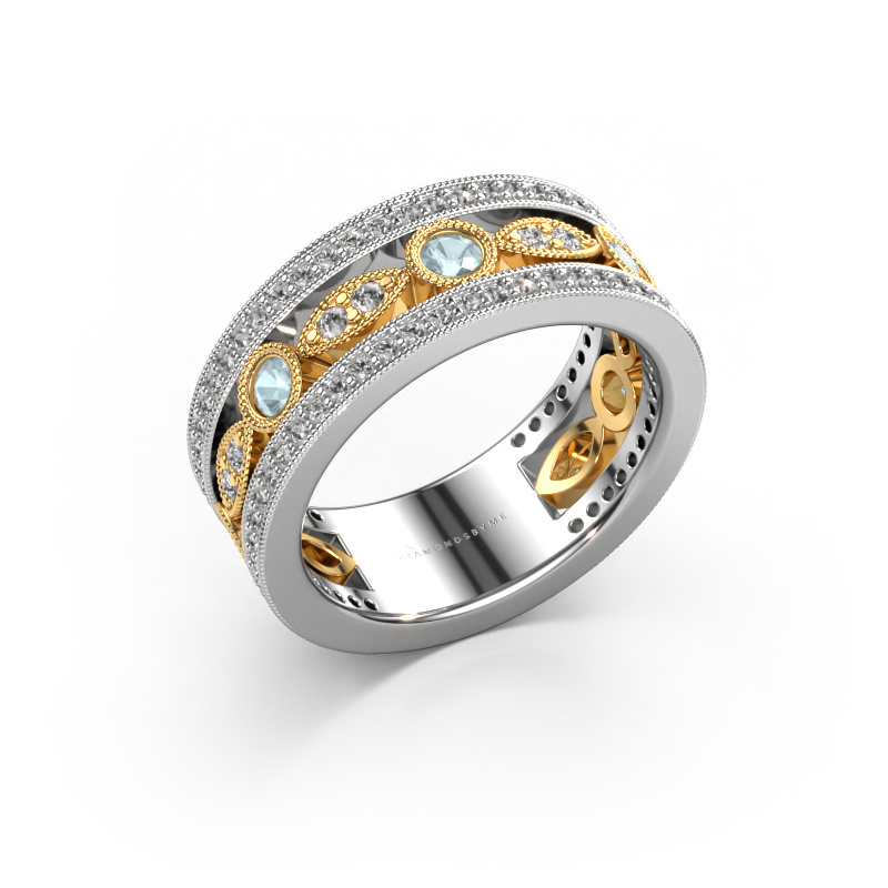 Bild von Ring Jessica 585 Weißgold Aquamarin 2.5 mm