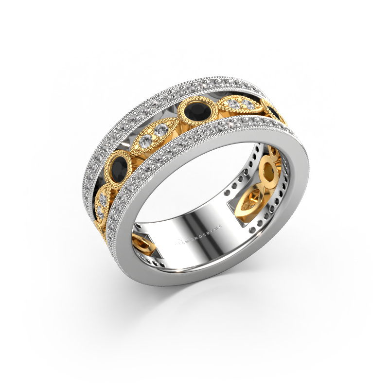 Bild von Ring Jessica 585 Weißgold Schwarz Diamant 0.924 crt