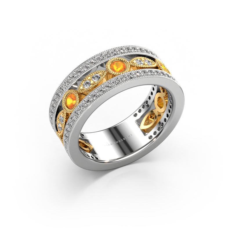 Afbeelding van Ring Jessica 585 witgoud Citrien 2.5 mm