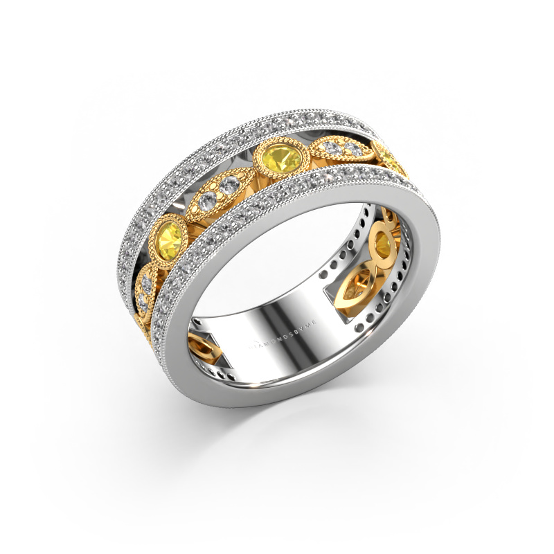 Image of Ring Jessica 585 white gold Yellow sapphire 2.5 mm