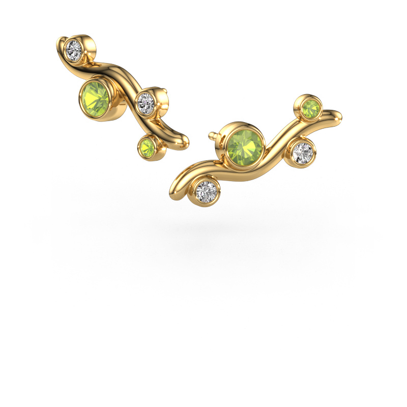 Bild von Ohrsteckers Jin 585 Gold Peridot 4 mm