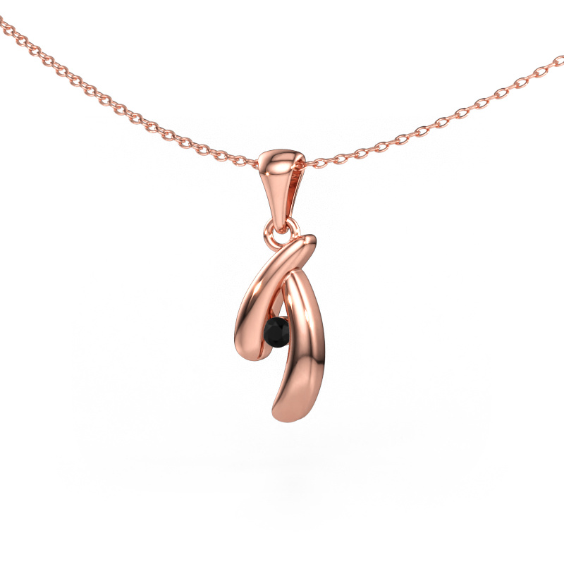 Immagine di Ciondolo Jinke 585 oro rosa Diamante nero 0.072 crt